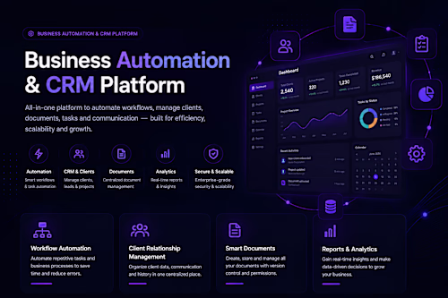 Business Automation & CRM Platform
Developed