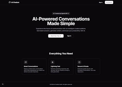 AI-Powered Customer Support Chatbot SaaS