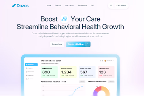 Healthcare Company Hero Section Design