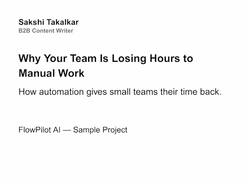 Automation Newsletter — B2B SaaS Content Sample
