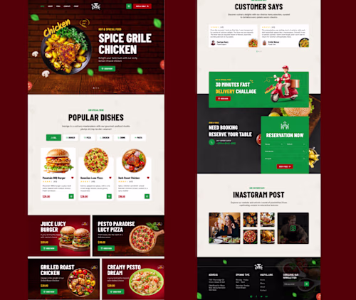 CHEF Restaurant || Landing page design || Figma #Figma #Land...