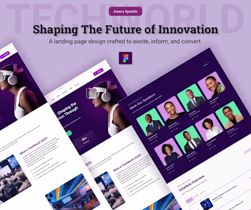 TechWorld 2025 | Landing Page Design | Tech Conference