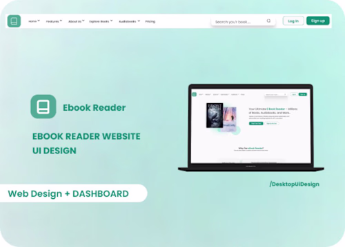 Ebook Reader Website UI Design