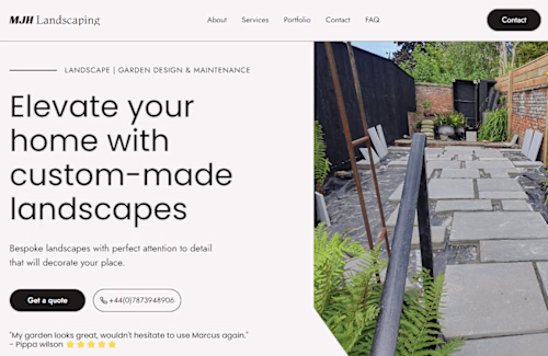 Framer Website Design for Landscaping Company