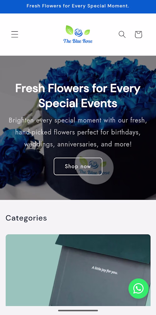 :I design a flower Shopify
