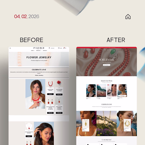 A luxury jewelry site looked