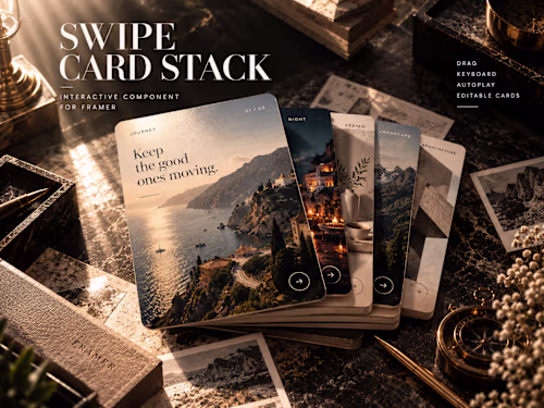 Interactive Swipe Card Stack for Framer