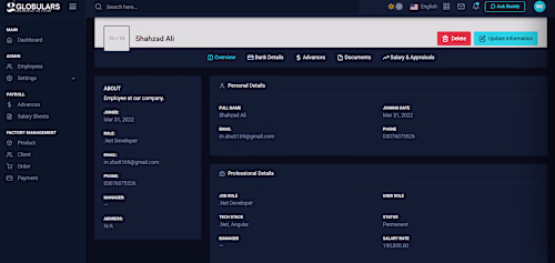 Globulars Enterprise Management System (GEMS)