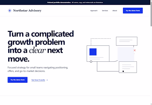 Northstar Advisory — Fictional Consultant Landing Page