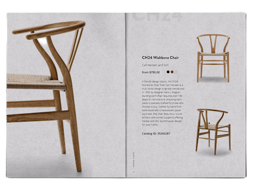 Furniture Catalog Design and Layout