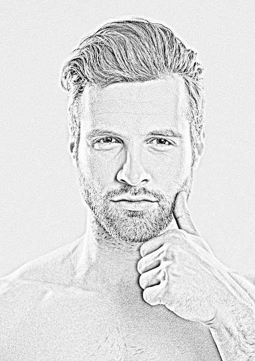 Realistic pencil sketch portrqit from