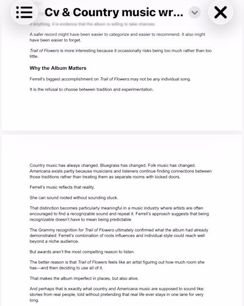 I wrote a cover letter