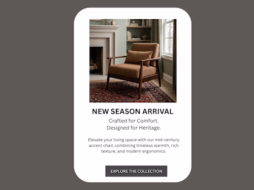Mid-Century Accent Chair — E-commerce Campaign & Editorial Copy