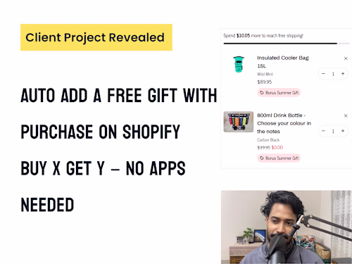 Auto Add a Free Gift with Purchase in Shopify