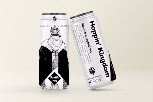 Hoppin'g Kingdoms Beer Label Design | Behance