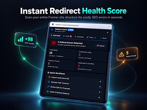 Redirect Guard — SEO Redirect Audit & Fix Plugin for Framer