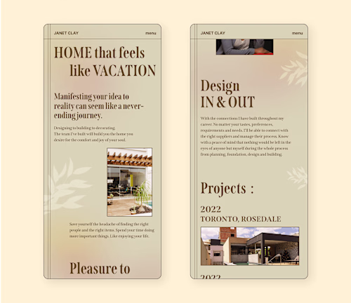 Janet Clay - Branded Website Design (An Architect's Portfolio)