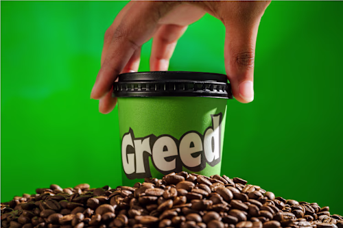 Greed is an unapologetic coffee