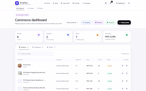 Developed the admin and management
