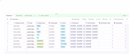 HR Employee Management System

Tools: Airtable