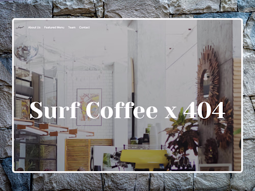 Cafe website design 