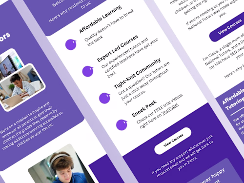 Welcome Flow for Online Tutoring Brand