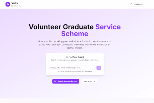 VGSS Digital Platform Development