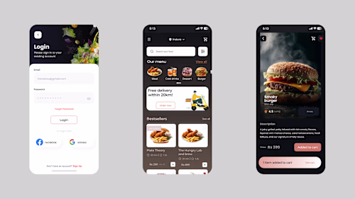 Designed a user-friendly food delivery