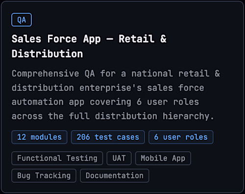 Sales Force App - Manual