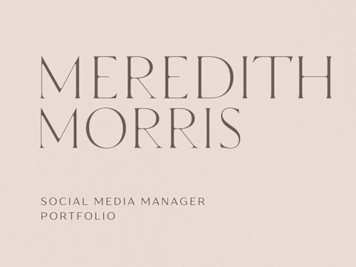 Social Media Manager Portfolio