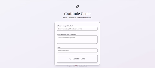 Gratitude Genie – Year-End Gratitude Generator Gratitude Gen...