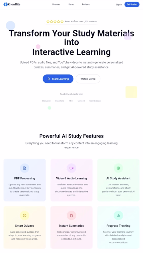 This is an AI powered study site I built. It turns PDFs, aud...