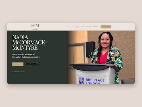 Website for Nadia McCormack-McIntyre, a