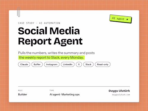 Social Media Report Agent: Weekly Reporting on Autopilot