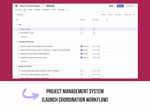 📌 Project Management & Launch