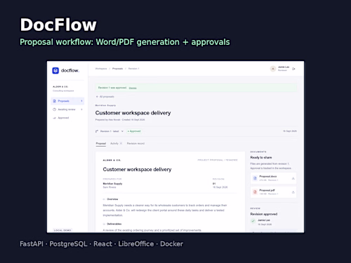 DocFlow: Proposal Workflow with Word/PDF