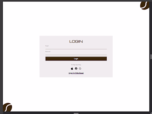 An ongoing responsive café website