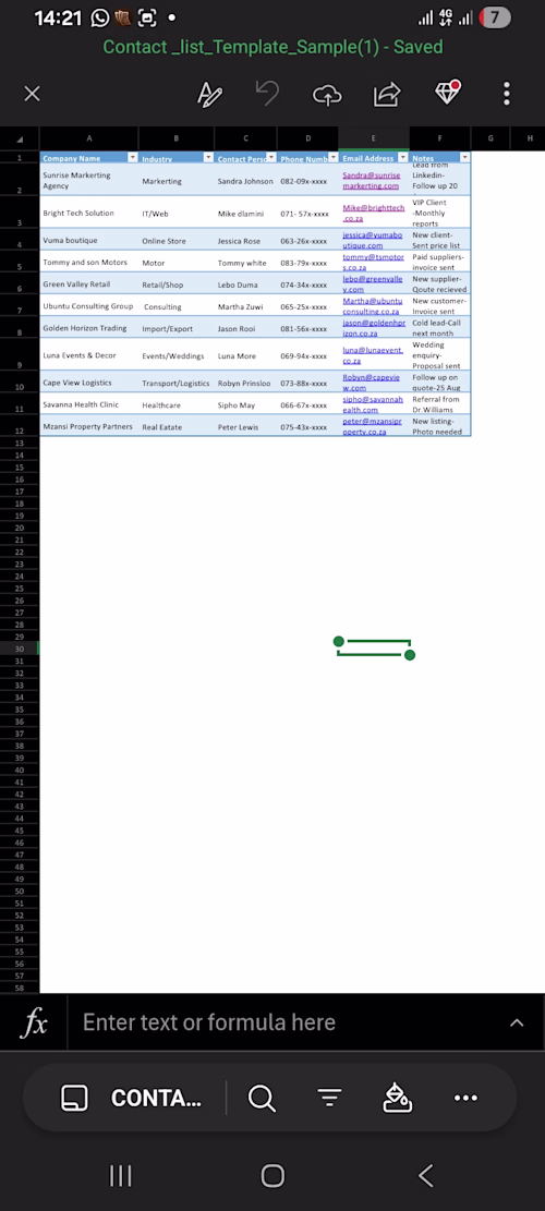 Contact List