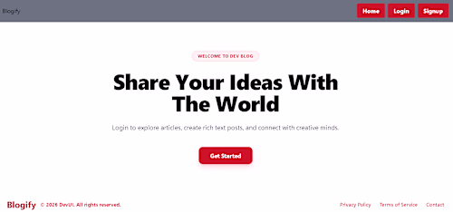 Blogify
Architected a scalable blogging application