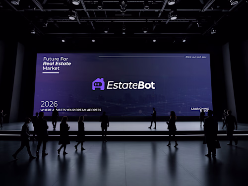 EstateBot Brand Identity & Mobile App UI