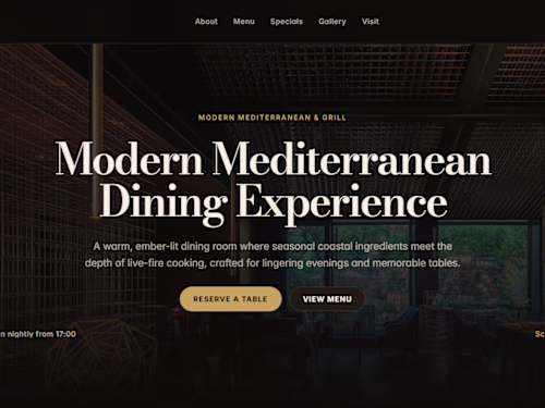 Modern restaurant website concept designed