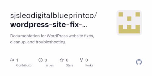 WordPress Site Fix & Cleanup Playbook