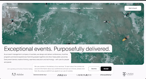 Animated Landing for Event Agency
