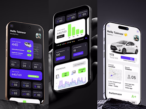 UI/UX Design For Car Tracking Mobile App