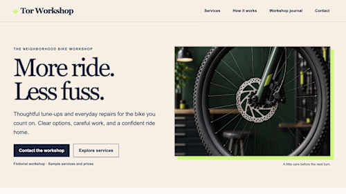 Tor Workshop — Custom WordPress Block Theme