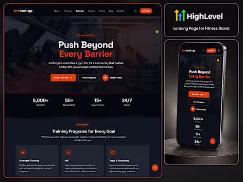 GoHighLevel Landing Page + Funnel Setup for Fitness Brand