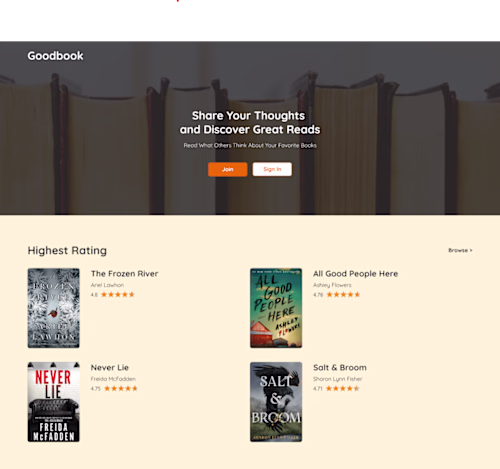 Book Review App (Goodbook)