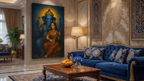 Premium Canvas Wall Art for Modern Living Room Mockups