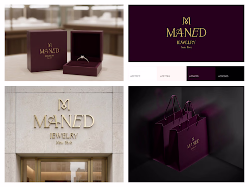 Logo design for the brand MANED jewelry