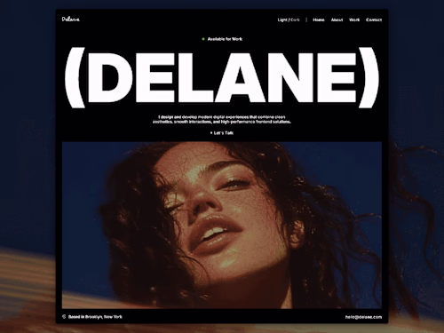 DELANE - Minimal Light and Dark Portfolio